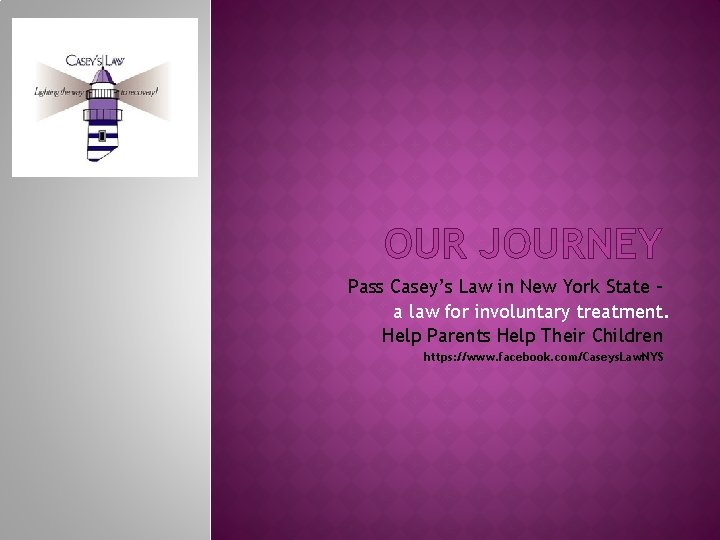 OUR JOURNEY Pass Caseys Law in New York