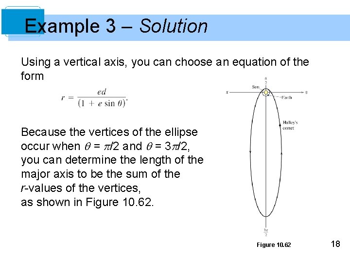 Example 3 – Solution Using a vertical axis, you can choose an equation of