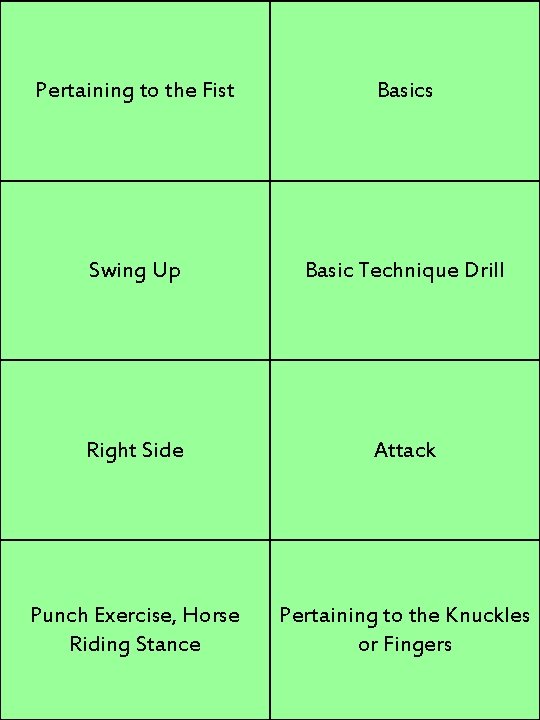 Pertaining to the Fist Basics Swing Up Basic Technique Drill Right Side Attack Punch