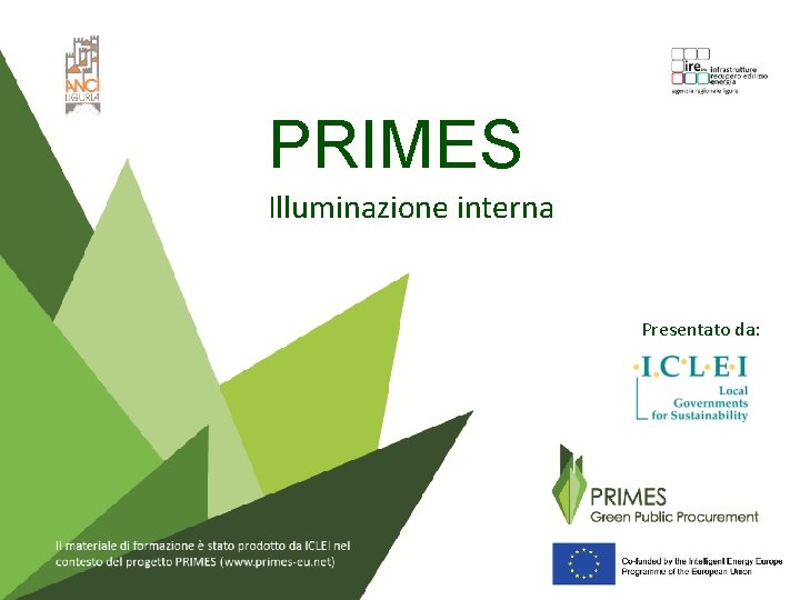 PRIMES Illuminazione interna Presentato da: 