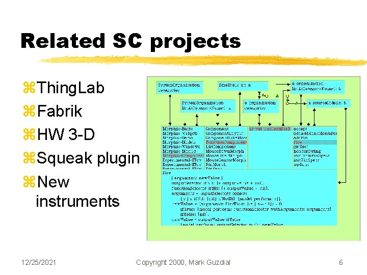 Related SC projects z. Thing. Lab z. Fabrik z. HW 3 -D z. Squeak