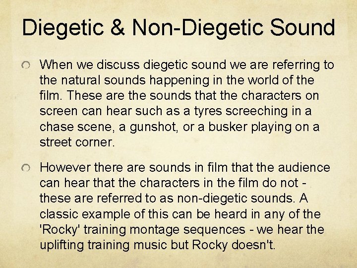 Diegetically Sound Essentials Screen Production Essentials Task 4 Introduction