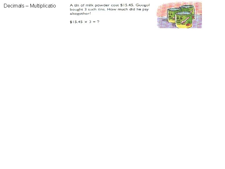 Decimals – Multiplication 