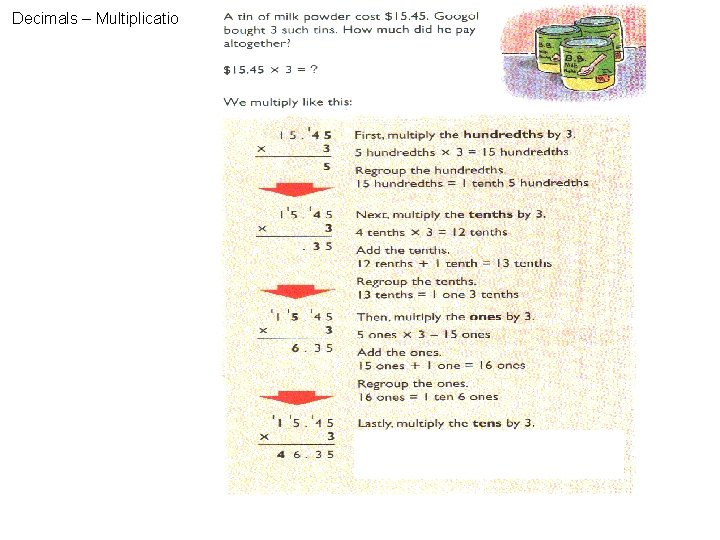 Decimals – Multiplication 