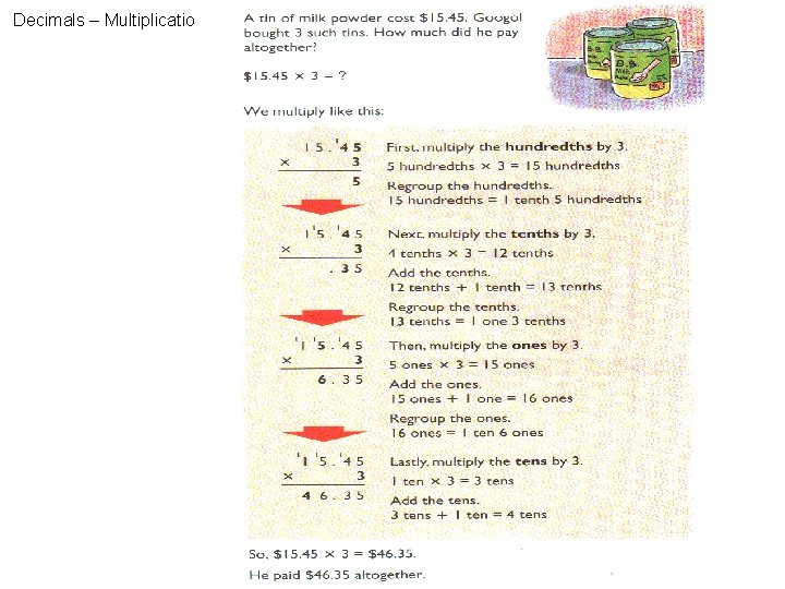 Decimals – Multiplication 