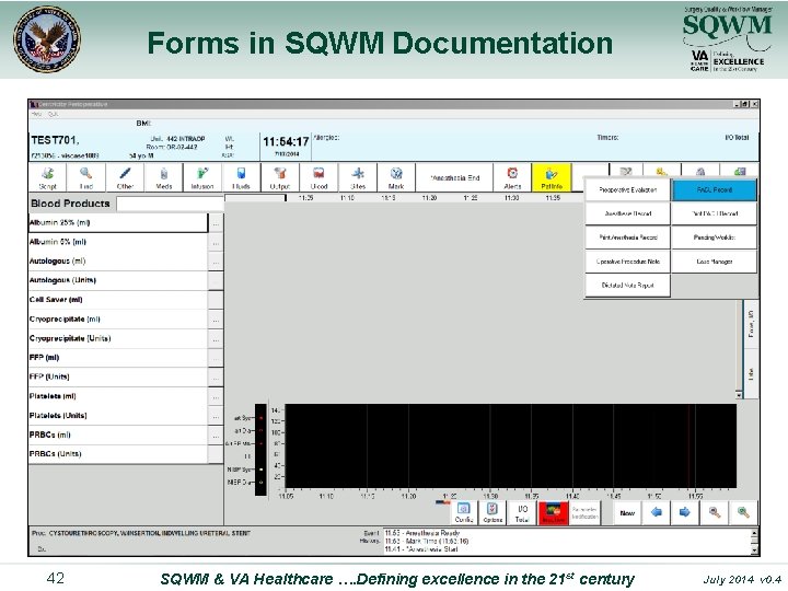 Forms in SQWM Documentation 42 SQWM & VA Healthcare …. Defining excellence in the