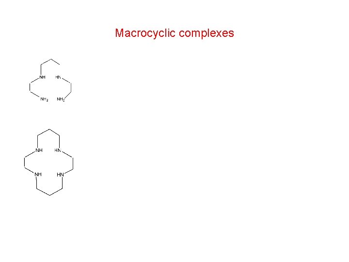 Macrocyclic complexes 