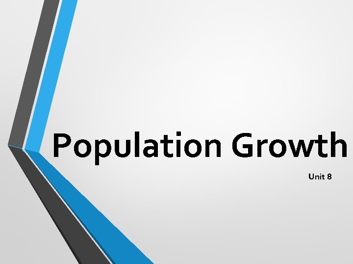 Population Growth Unit 8 