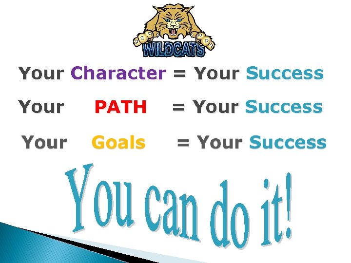 Your Character = Your Success Your PATH = Your Success 