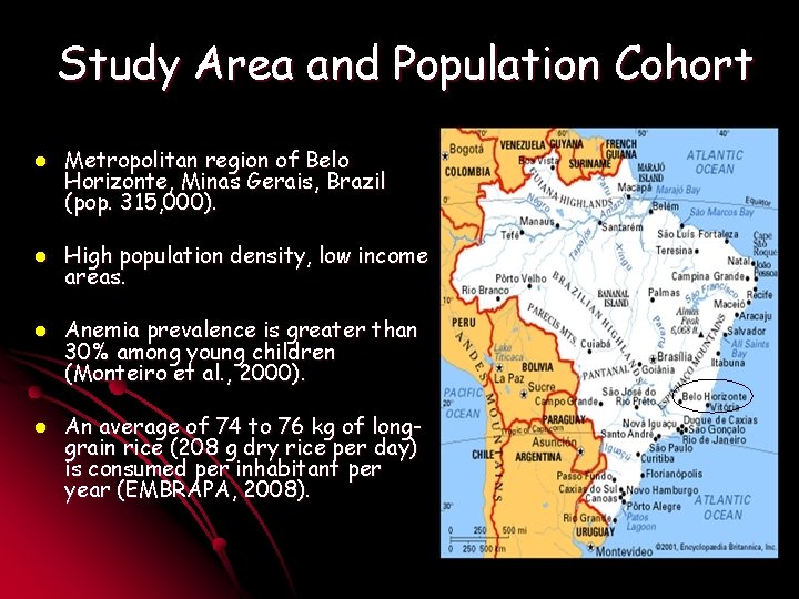 Study Area and Population Cohort l l Metropolitan region of Belo Horizonte, Minas Gerais,
