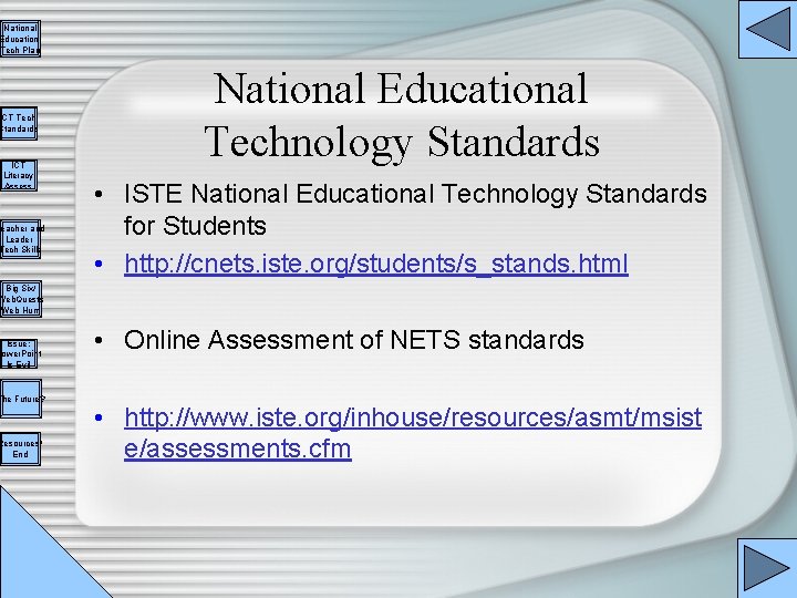National Education Tech Plan CT Tech Standards ICT