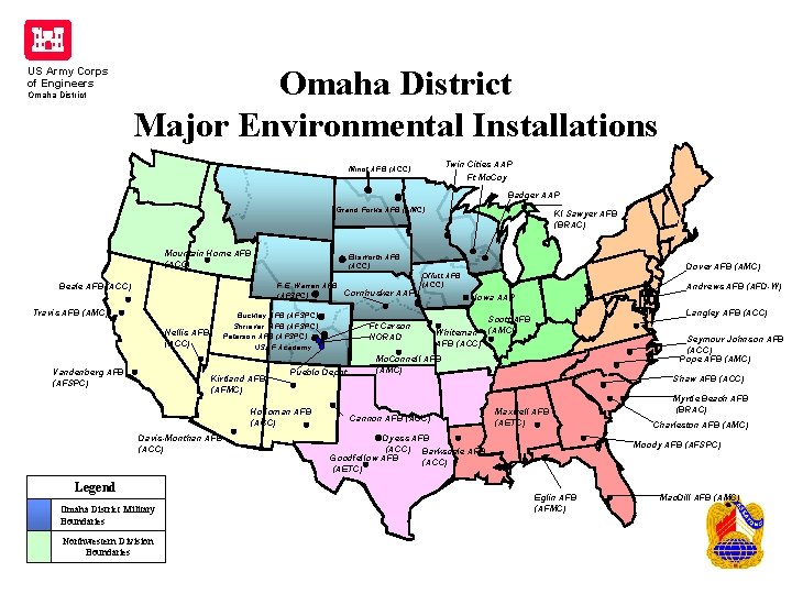 US Army Corps of Engineers Omaha District Major Environmental Installations Twin Cities AAP Ft