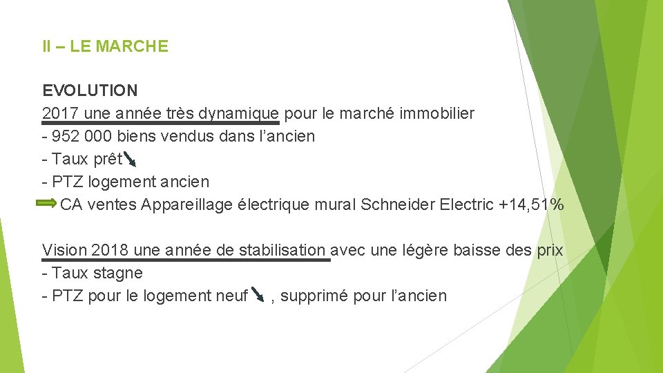 II – LE MARCHE EVOLUTION 2017 une année très dynamique pour le marché immobilier