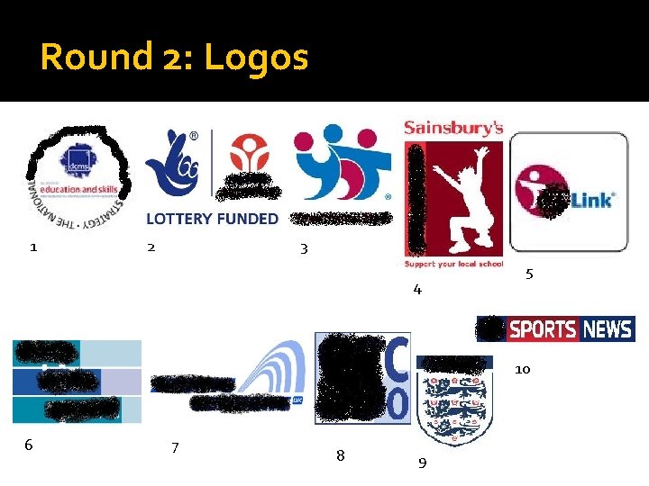 Round 2: Logos 1 2 3 4 5 10 6 7 8 9 