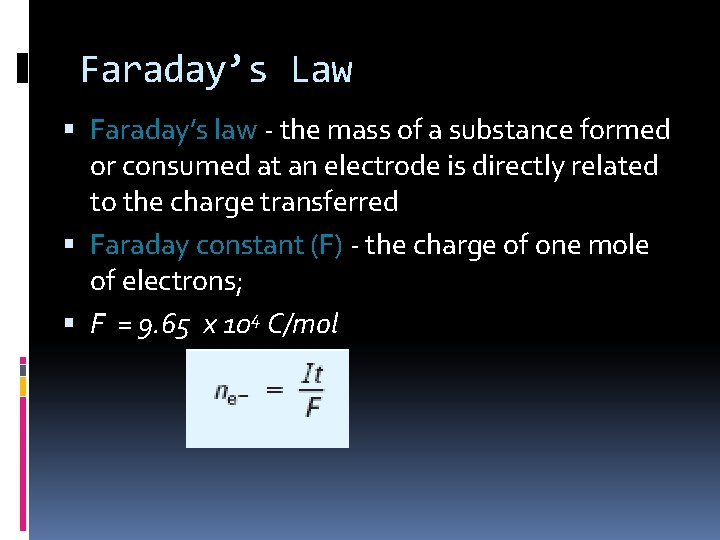 10 3 STOICHIOMETRY OF CELL REACTIONS Coulomb Charge