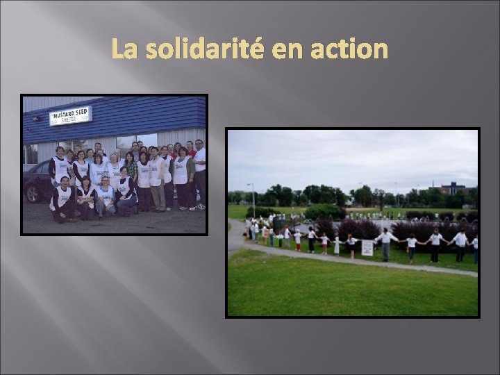 La solidarité en action 