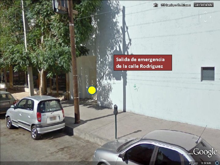 Salida de emergencia de la calle Rodríguez 