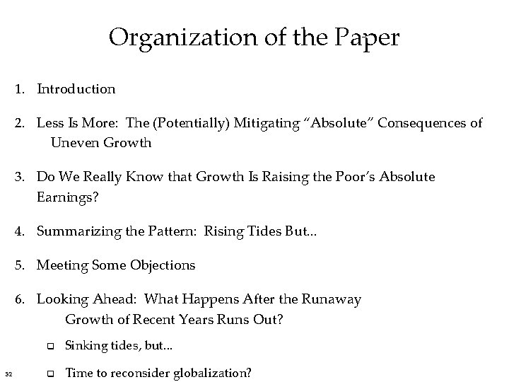 Organization of the Paper 1. Introduction 2. Less Is More: The (Potentially) Mitigating “Absolute”