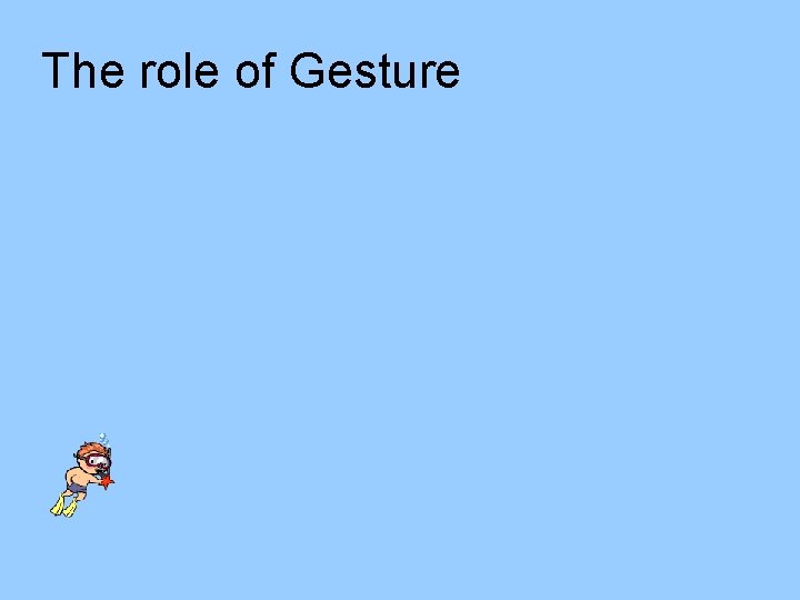 The role of Gesture 