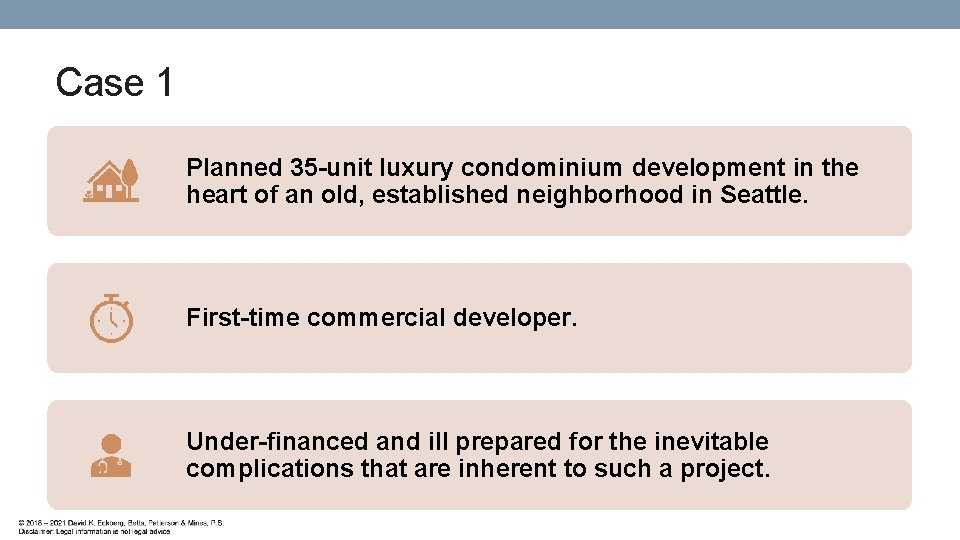 Case 1 Planned 35 -unit luxury condominium development in the heart of an old,