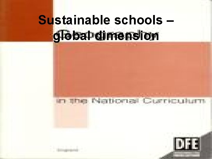 Sustainable schools – global dimension 