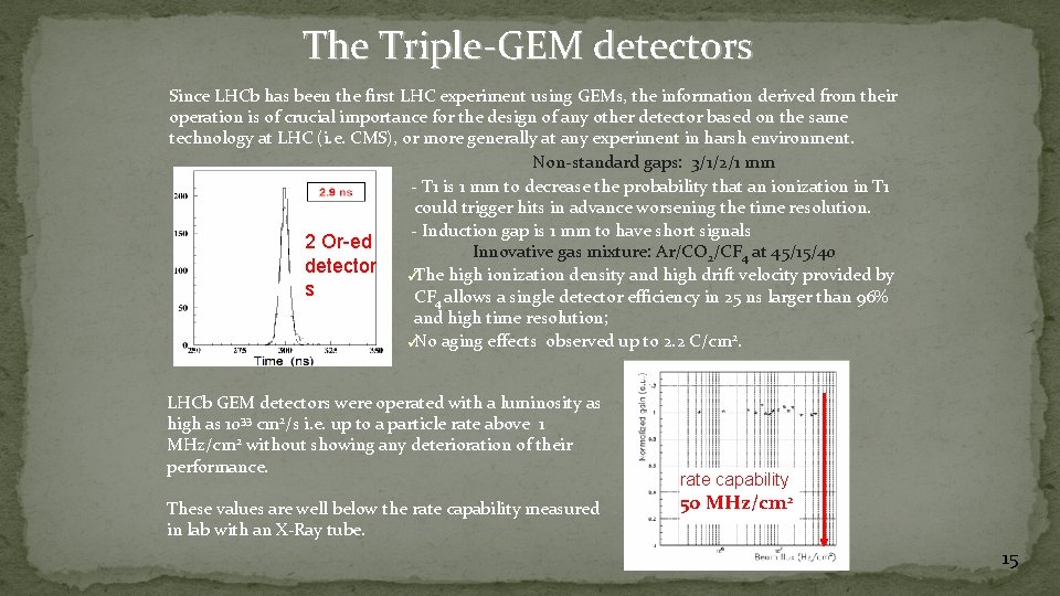 The Triple-GEM detectors Since LHCb has been the first LHC experiment using GEMs, the