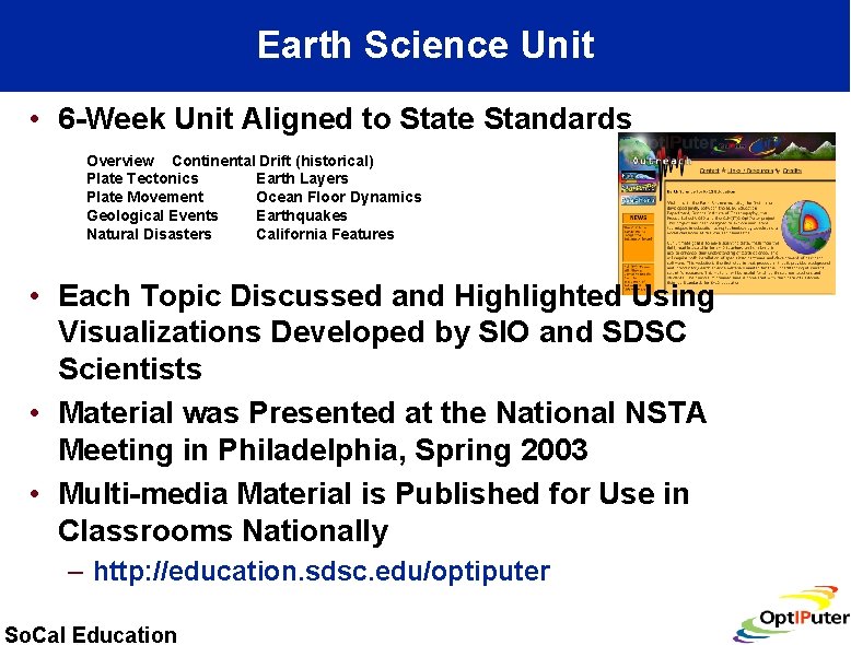 Earth Science Unit • 6 -Week Unit Aligned to State Standards Overview Continental Drift