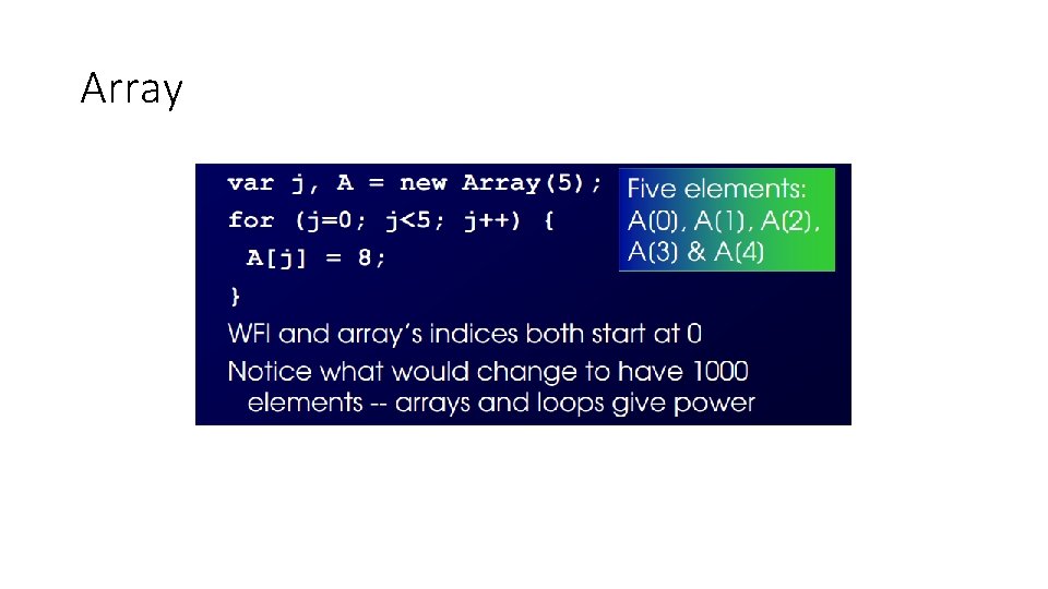 Array 