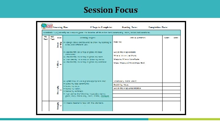 Session Focus 