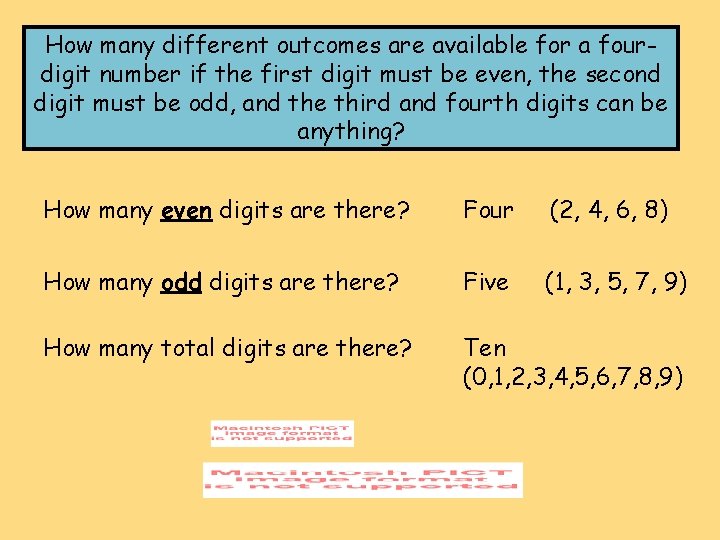 How many different outcomes are available for a fourdigit number if the first digit How many different outcomes are available for a fourdigit number if the first digit