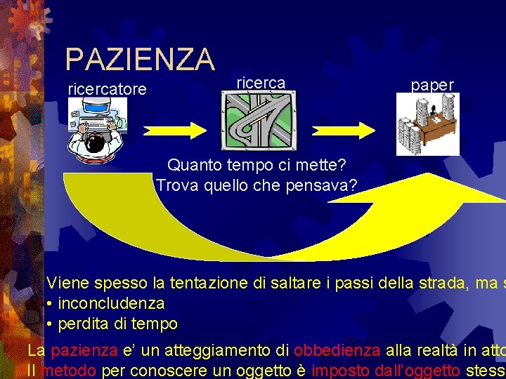 PAZIENZA ricercatore ricerca paper Quanto tempo ci mette? Trova quello che pensava? Viene spesso