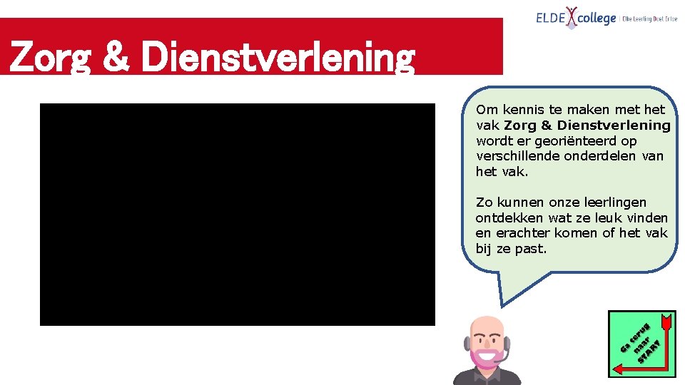 Zorg & Dienstverlening Om kennis te maken met het vak Zorg & Dienstverlening wordt