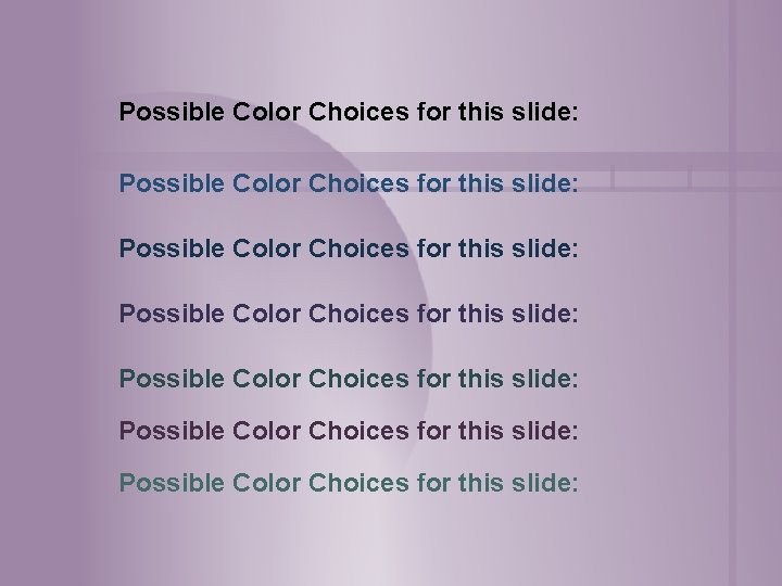 Algebra 1 Section 4 7 Possible Color Choices