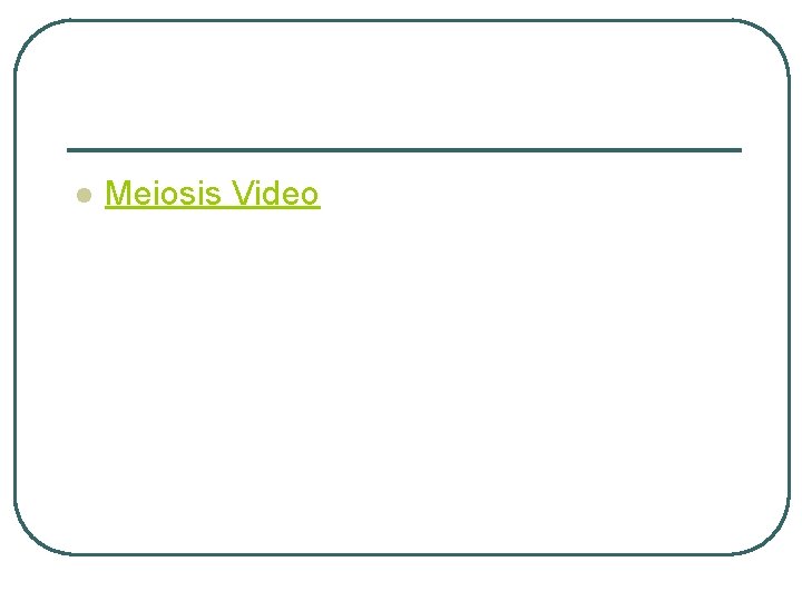 l Meiosis Video 