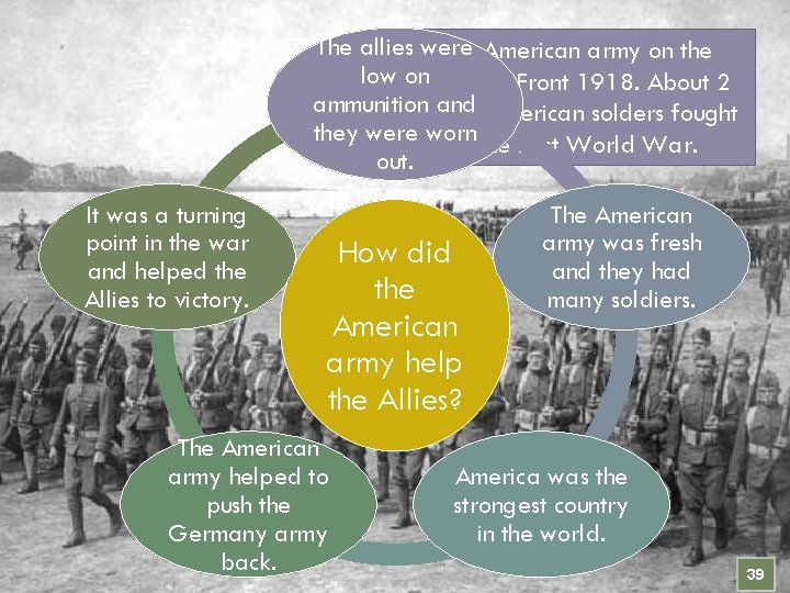 HOW THE WAR ENDED It was a turning point England in the war and