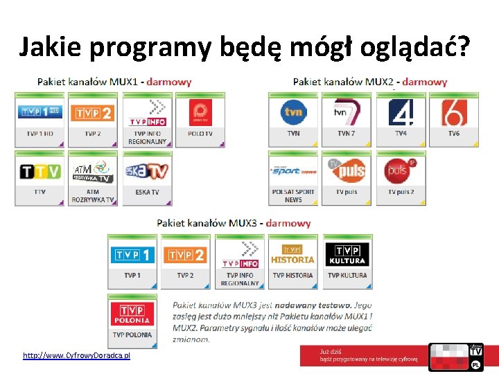 Jakie programy będę mógł oglądać? http: //www. Cyfrowy. Doradca. pl 