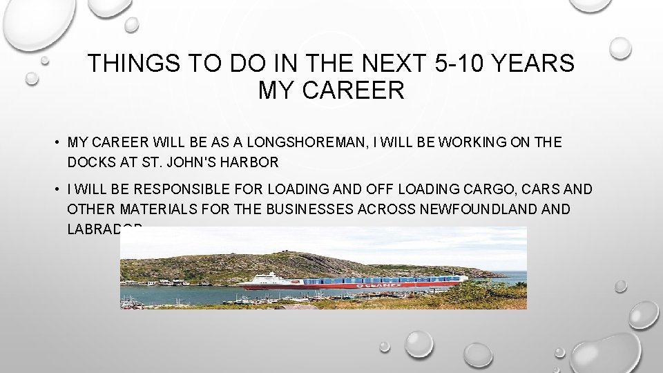 THINGS TO DO IN THE NEXT 5 -10 YEARS MY CAREER • MY CAREER