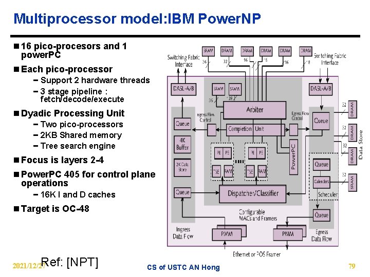 Multiprocessor model: IBM Power. NP n 16 pico-procesors and 1 power. PC n Each