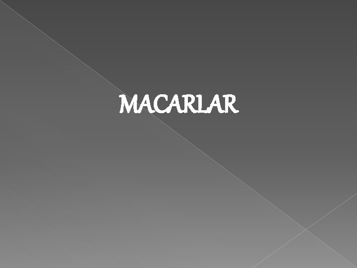 MACARLAR 