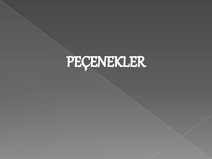 PEÇENEKLER 