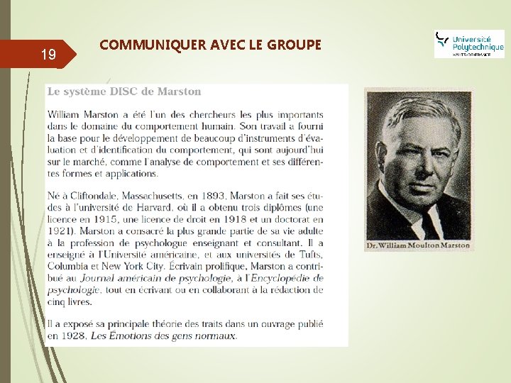 19 COMMUNIQUER AVEC LE GROUPE 