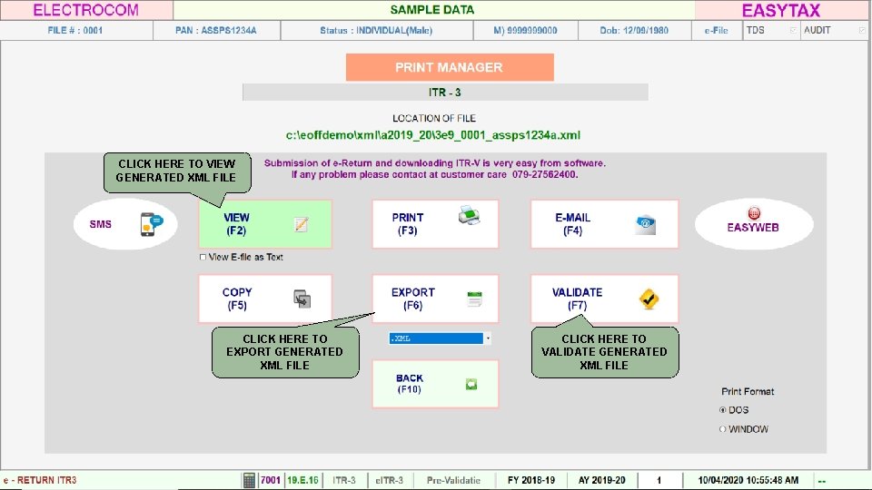 CLICK HERE TO VIEW GENERATED XML FILE CLICK HERE TO EXPORT GENERATED XML FILE