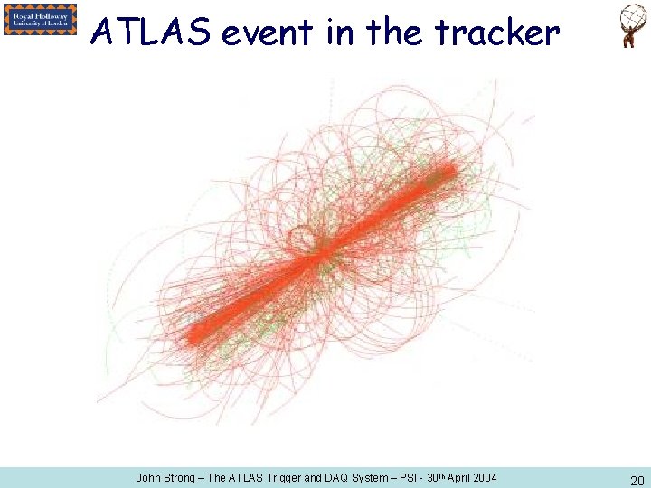 ATLAS event in the tracker John Strong – The ATLAS Trigger and DAQ System