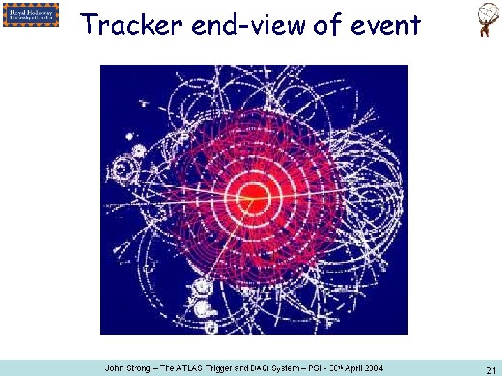 Tracker end-view of event John Strong – The ATLAS Trigger and DAQ System –