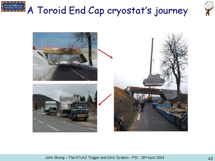 A Toroid End Cap cryostat’s journey John Strong – The ATLAS Trigger and DAQ