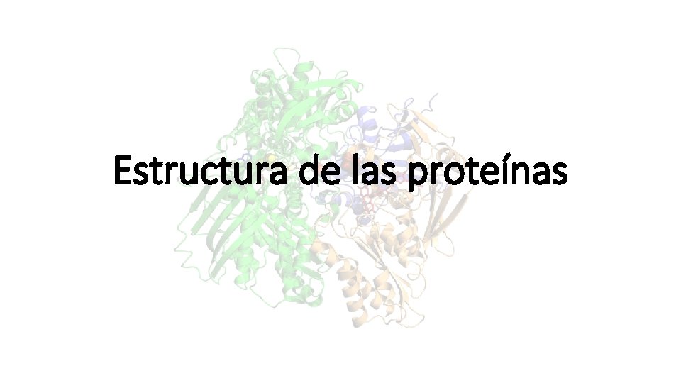 Estructura de las proteínas 