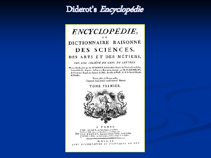 Diderot’s Encyclopédie 