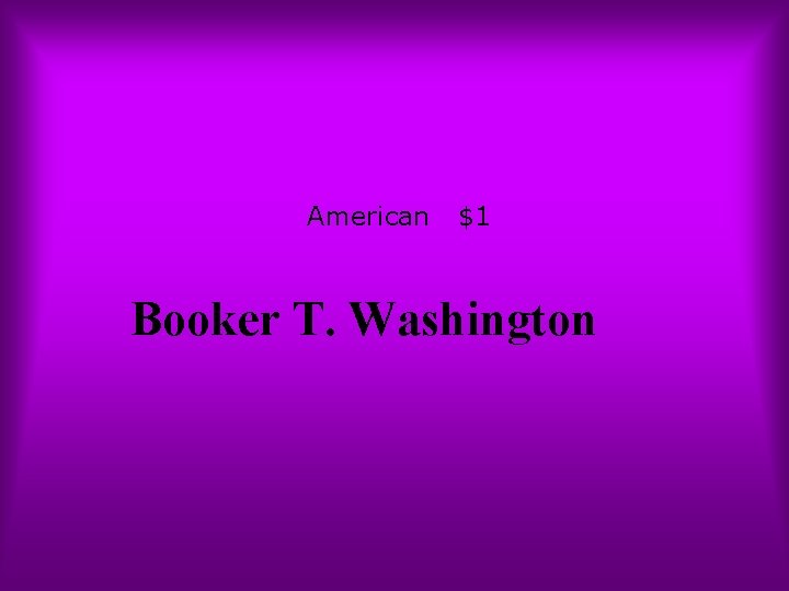 American $1 Booker T. Washington 