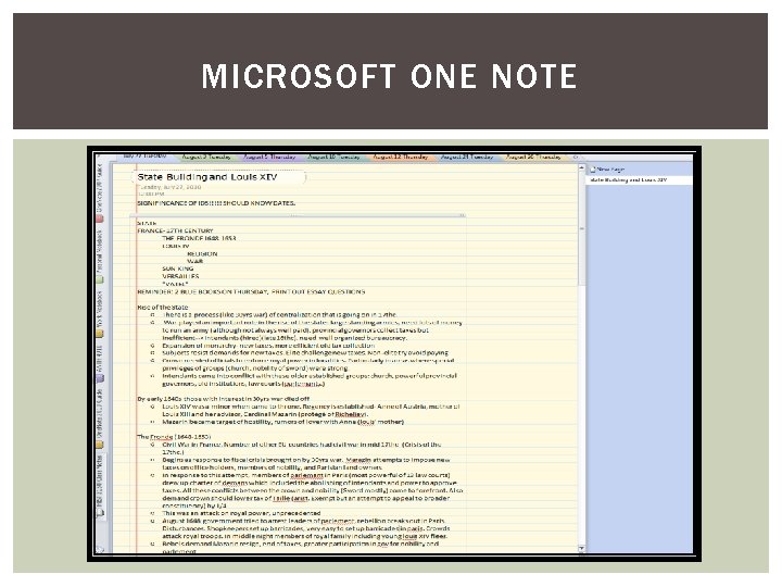 MICROSOFT ONE NOTE 