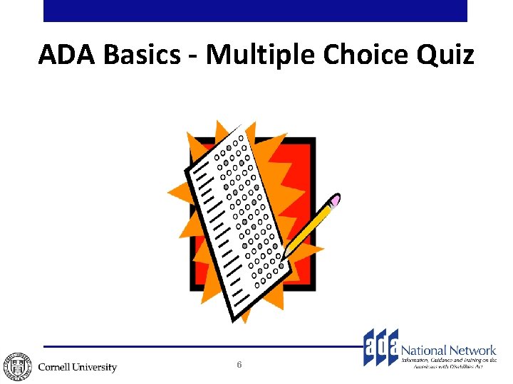 ADA Basics Multiple Choice Quiz Trainers Name Trainers